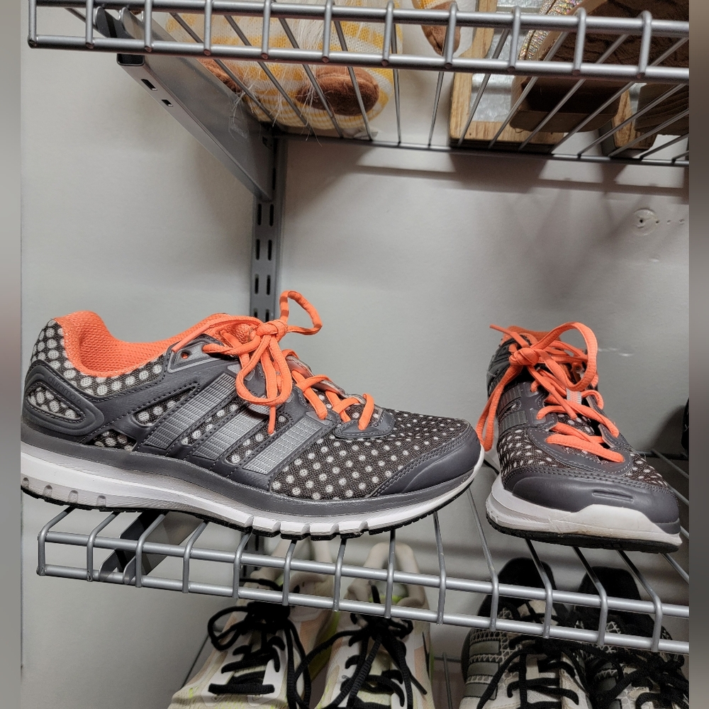 Adidas Gray and Orange Sneakers size 8